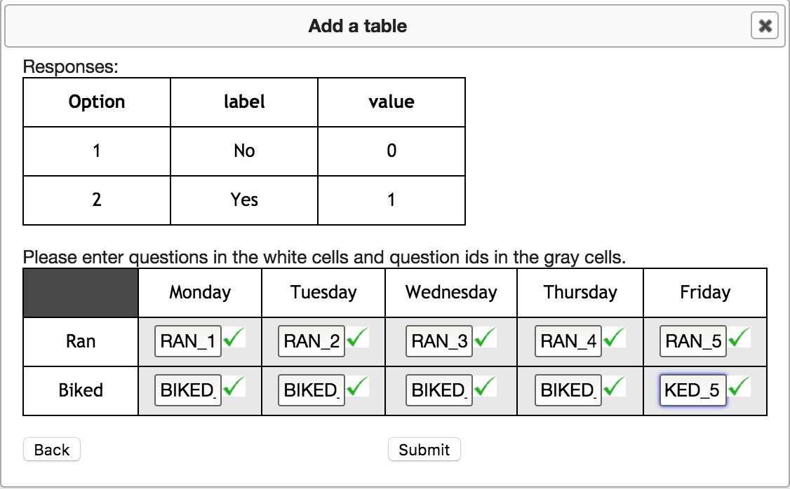Table Sections – Welcome to the COINS Support Center!